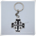 Alloy Metal Black Cross Key Chain Personalized Religious Cross Key Chlder (IO-ck108)
